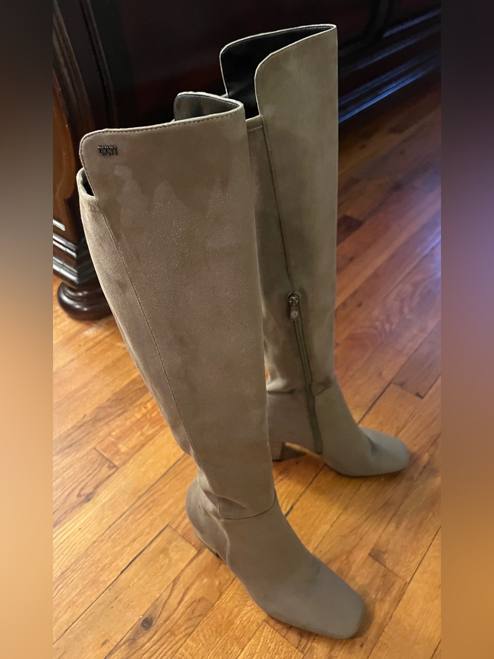DKNY Cilli Knee High Boots Taupe Size 6.5